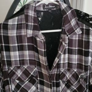 Sam Edelman long sleeve plaid top